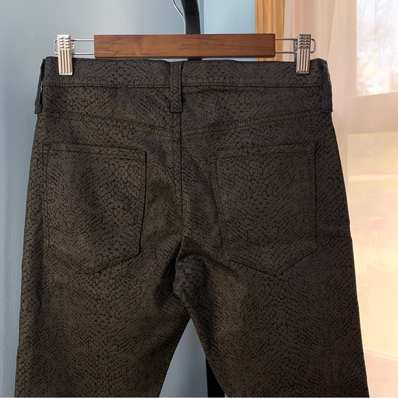 NWT Banana Republic Mid Rise Skinny Ankle Jeans in Black Snakeskin Print - Picture 7 of 7